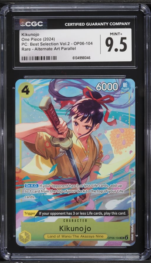 2024 One Piece Premium Collection Best Selection Volume 2 Alt Art Kikunojo #OP06-104 CGC 9.5