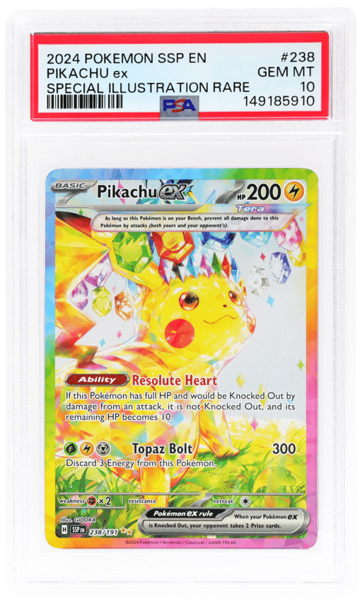 2024 Pokemon Scarlet and Violet Surging Sparks Special Illustration Rare Pikachu Ex #238 PSA 10