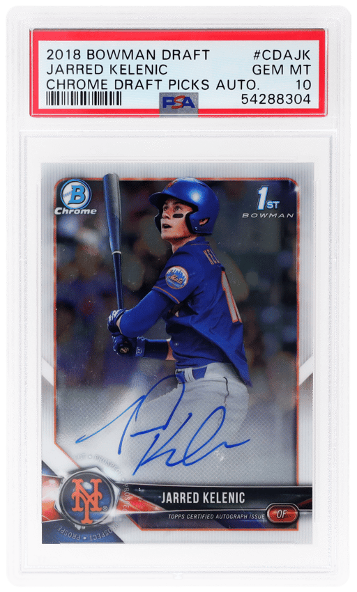 2018 Bowman Draft Chrome Autograph Jarred Kelenic #CDAJK PSA 10