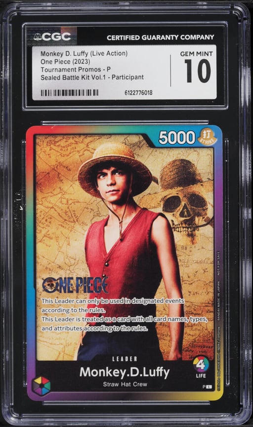 2023 One Piece Tournament Promo Sealed Battle Kit Volume 1 Monkey D. Luffy L #P CGC 10 GEM MINT