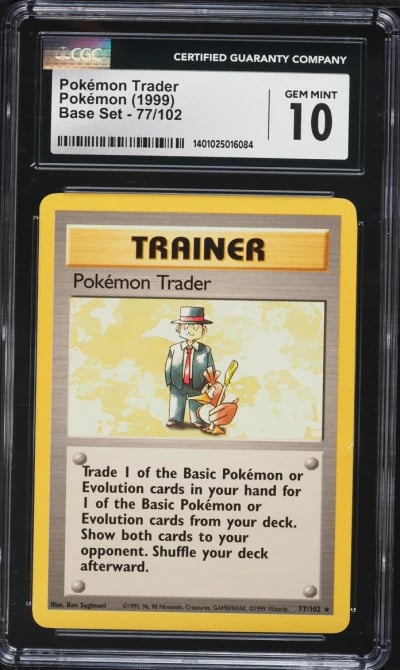 1999 Pokemon Base Set Pokemon Trader #77 CGC 10 GEM MINT