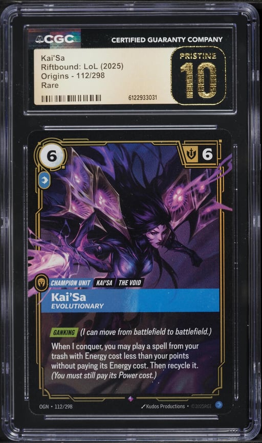 2025 Riftbound: LoL Origins Kai'Sa #112 CGC 10 PRISTINE