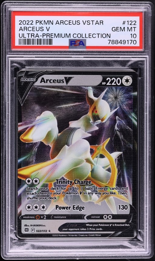 2022 Pokemon Sword & Shield Ultra Premium Collection Holo Arceus V #122 PSA 10 GEM MINT