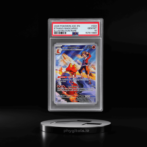 2026 Pokemon Mega Evolution Ascended Heroes Illustration Rare Ethan's Magcargo #222 PSA 10