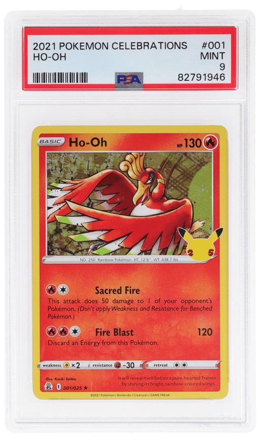 2021 Pokemon Celebrations Ho-Oh #001 PSA 9
