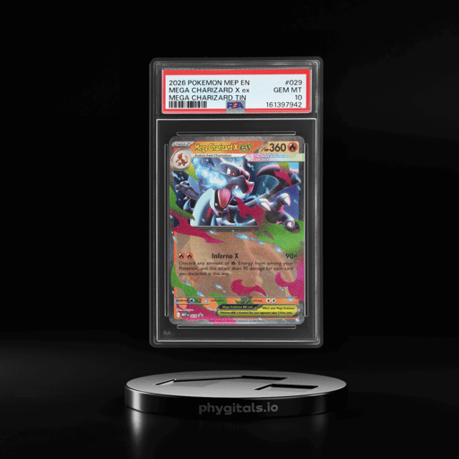 2026 Pokemon Mega Evolution Black Star Promo Mega Charizard Tin Mega Charizard X Ex #029 PSA 10