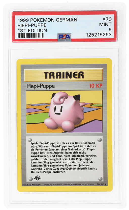 1999 Pokemon Base Set German 1st Edition Clefairy #70 PSA 9