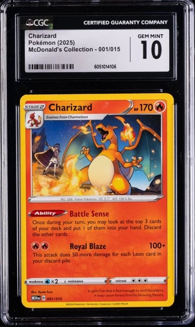 2025 POKEMON M24 EN-MCDONALD'S COLL #001 CHARIZARD CGC 10