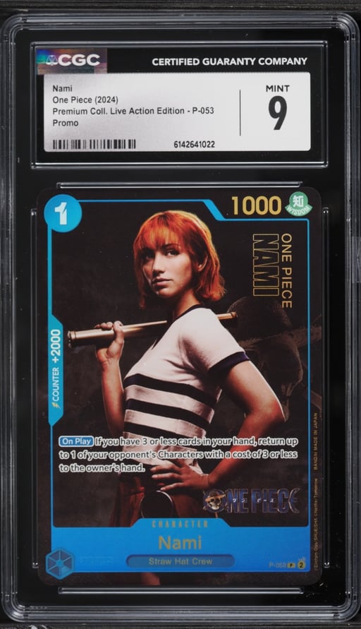 2024 One Piece Promo Premium Collection Live Action Edition Alt Art Nami #P-053 CGC 9 MINT