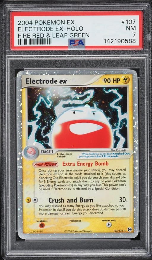 2004 Pokemon EX Fire Red & Leaf Green Holo Electrode Ex #107 PSA 7 NRMT