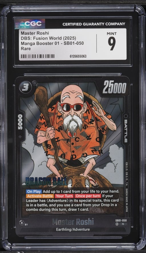 2025 DBS Japanese Fusion World Manga Booster 01 Master Roshi #SB01-050 CGC 9 MINT