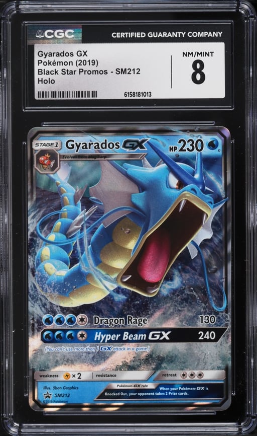 2019 Pokemon Sun & Moon Black Star Promo Hidden Fates Gyarados Gx #SM212 CGC 8 NM-MT