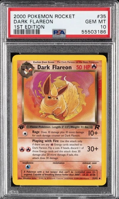 2000 POKEMON ROCKET 1ST ED #35 D