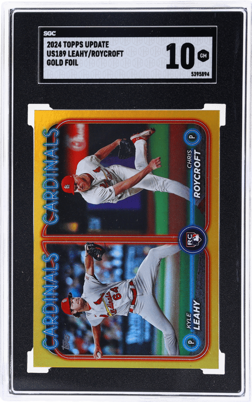 2024 Topps Update Rookies Combos Gold Foil Kyle Leahy/Chris Roycroft #US189 SGC 10