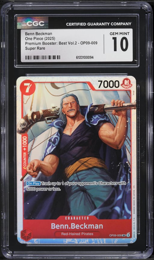 2025 One Piece Premium Booster: Best Vol.2 Benn Beckman #OP09-009 CGC 10 GEM MINT