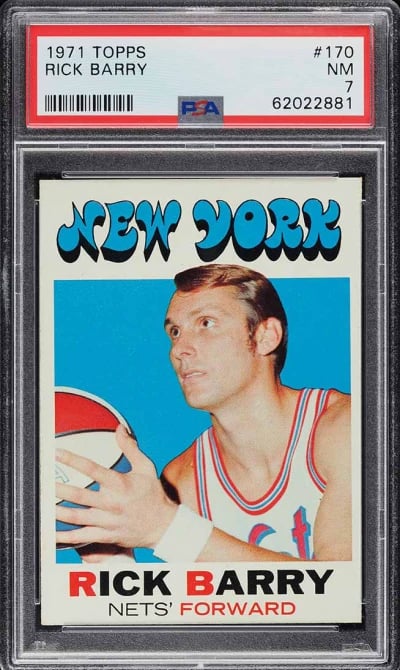 1971 Topps Basketball Rick Barry ROOKIE #170 PSA 7 NRMT