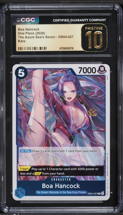 2026 One Piece The Azure Sea's Seven Boa Hancock #EB04-027 CGC 10 PRISTINE