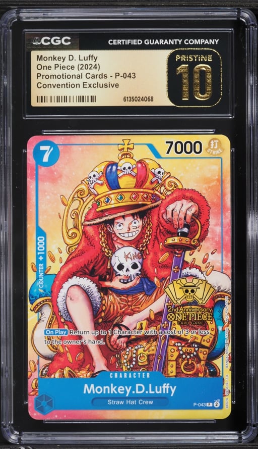 2024 One Piece Promo Convention Exclusive Monkey D. Luffy #P-043 CGC 10 PRISTINE