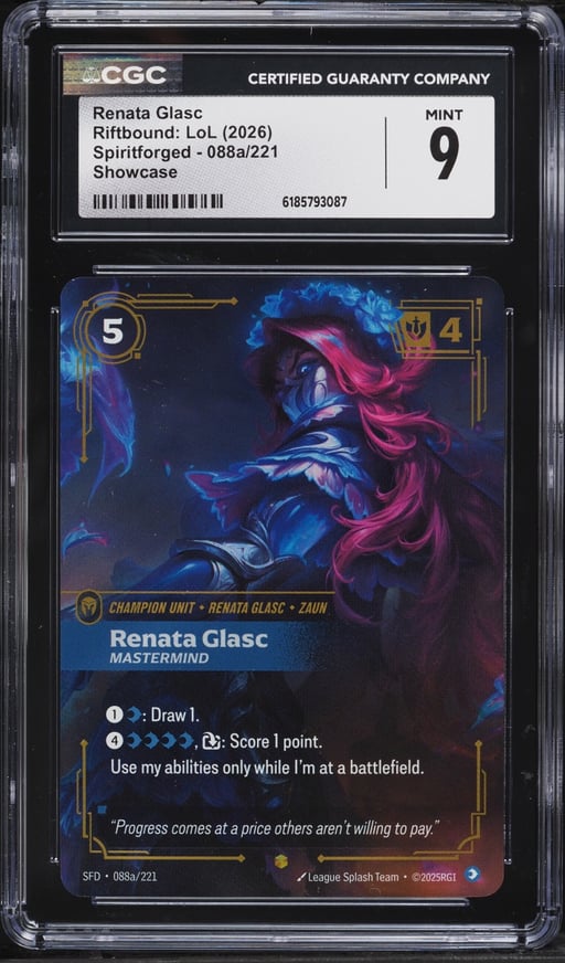 2026 Riftbound League Of Legends LoL Spiritforged Renata Glasc #88a CGC 9 MINT