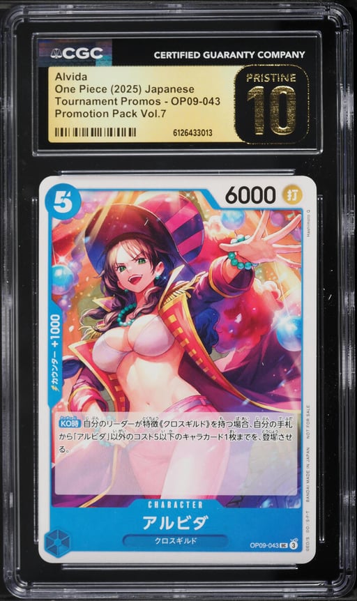 2025 One Piece Japanese Tournament Promo Pack Vol.7 Alvida #OP09-043 CGC 10 PRISTINE