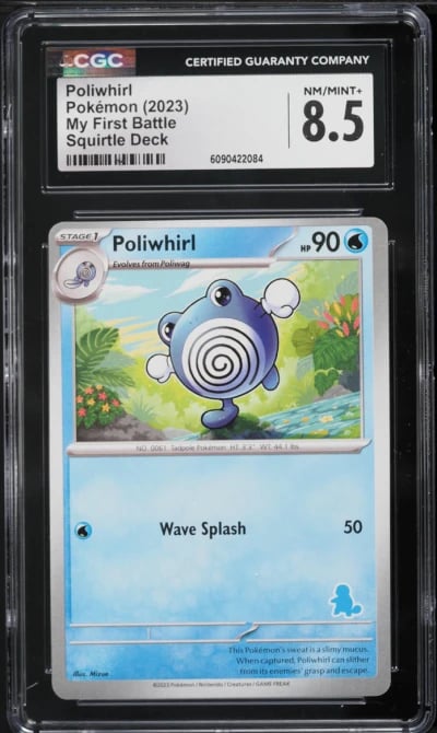 2023 Pokemon My First Battle Deck Poliwhirl CGC 8.5 NM-MT+
