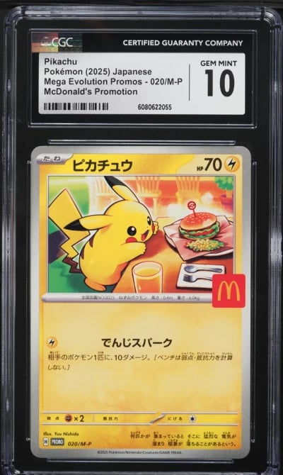 2025 Pokemon Japanese Mega Evolution McDonald's Pikachu #20 CGC 10 GEM MINT