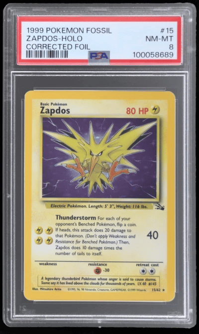 1999 Pokemon Fossil Corrected Fo