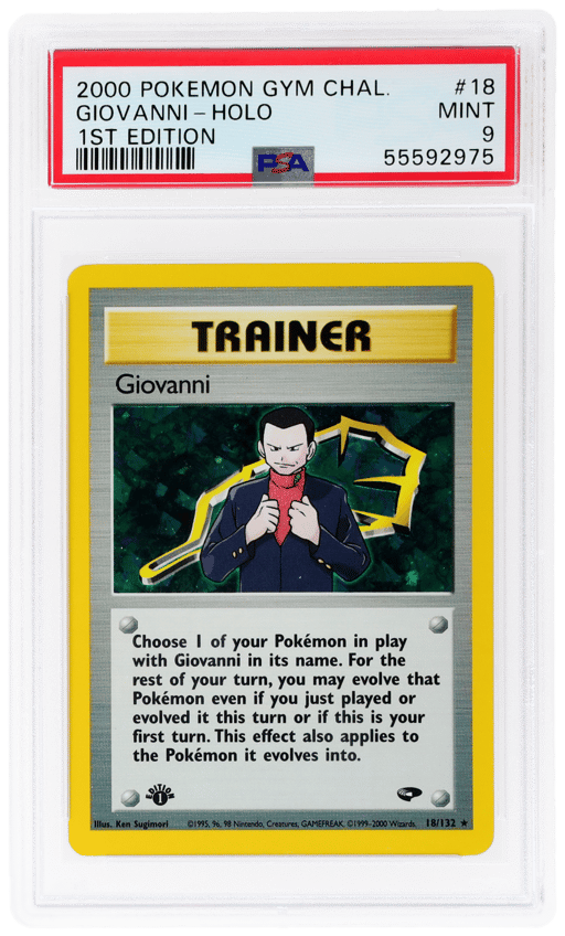 2000 Pokemon Gym Challenge 1st Edition Holo Giovanni #18 PSA 9