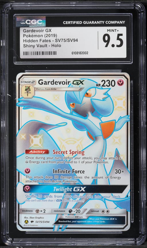 2019 Pokemon Sun & Moon Hidden Fates Shiny Vault Full Art Gardevoir GX #SV75 CGC 9.5 MINT+