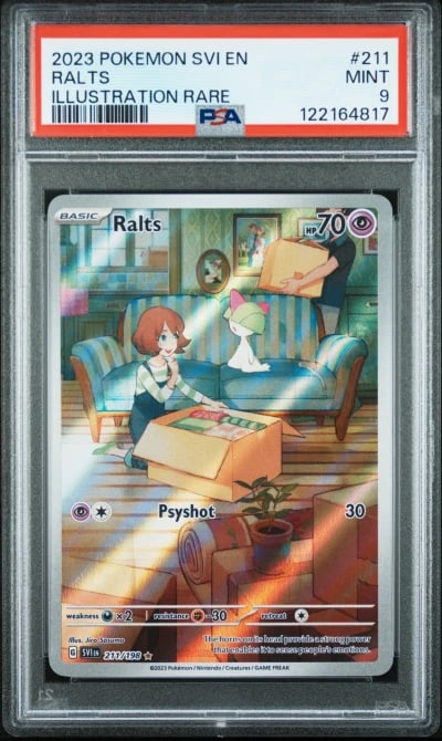 2023 POKEMON SVI EN-SCARLET & VIOLET ILLUSTRATION RARE #211 RALTS PSA 9