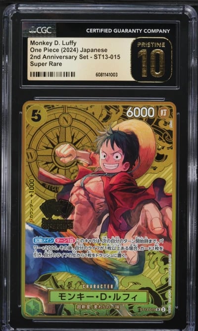 2024 One Piece Japanese 2nd Anniversary Alt Art Monkey D. Luffy #ST13-015 CGC 10