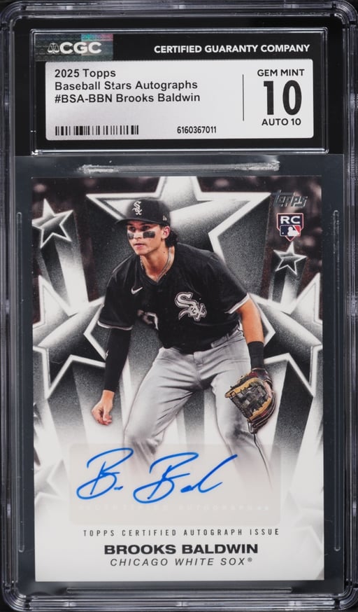 2025 Topps Baseball Stars Brooks Baldwin ROOKIE AUTO #BSA-BBN CGC 10 GEM MINT
