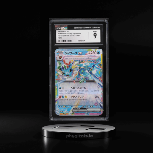 2024 Pokemon Japanese Scarlet & Violet Terastal Fest Ex Holo Vaporeon EX #31 CGC 9 MINT