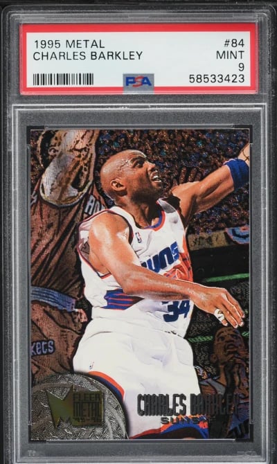1995 Metal Basketball Charles Barkley #84 PSA 9 MINT