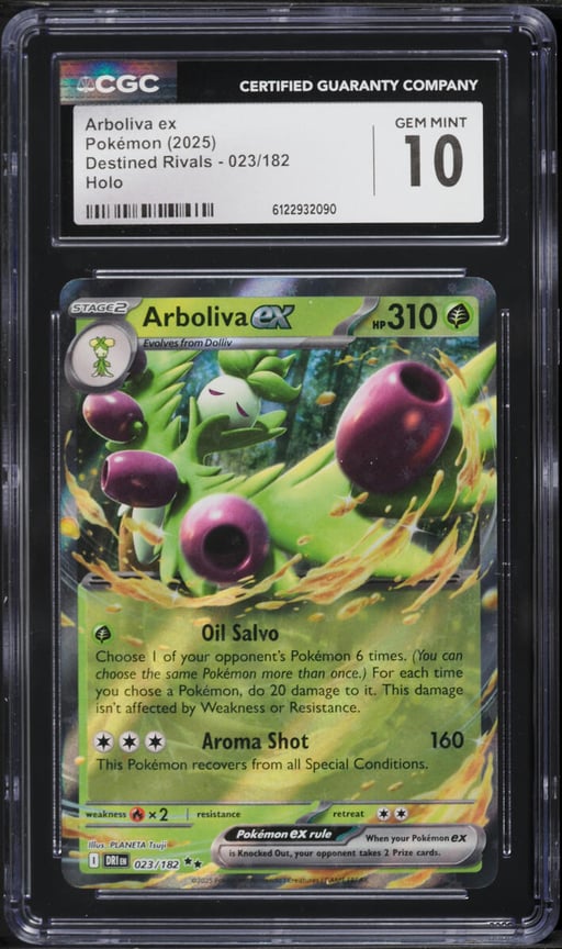 2025 Pokemon Scarlet & Violet Destined Rivals Holo Arboliva ex #23 CGC 10 GEM MINT