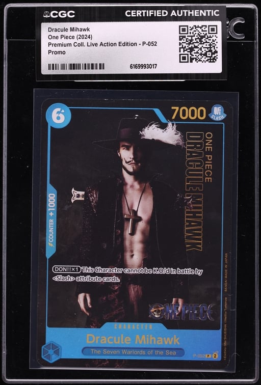 2024 One Piece Promo Premium Collection Live Action Edition Alt Art Dracule Mihawk CGC AUTH