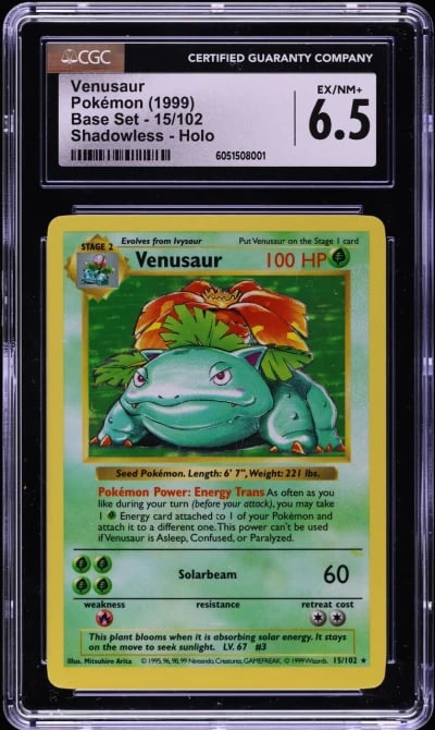 1999 Pokemon Base Set Shadowless