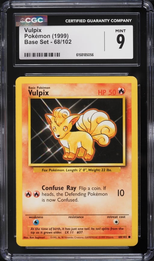 1999 Pokemon Base Set Vulpix #68 CGC 9 MINT