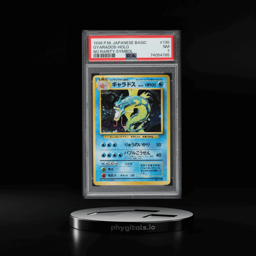 1996 Pokemon Japanese Base Set No Rarity Symbol Holo Gyarados #130 PSA 7 NRMT