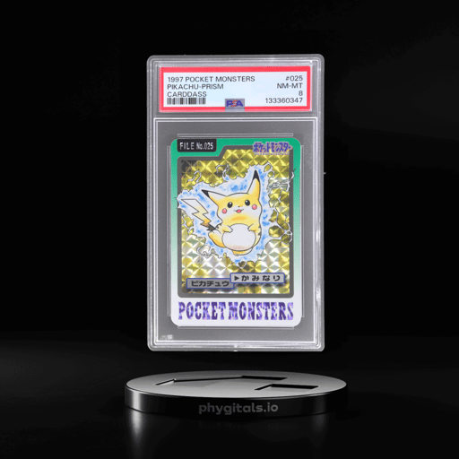 1997 Pokemon Carddass Prism Pikachu #25 PSA 8