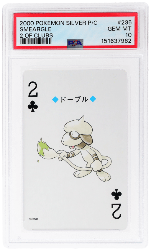 2000 Pokemon Silver Version Playing Cards Japanese 2 of Clubs Smeargle #235 PSA 10