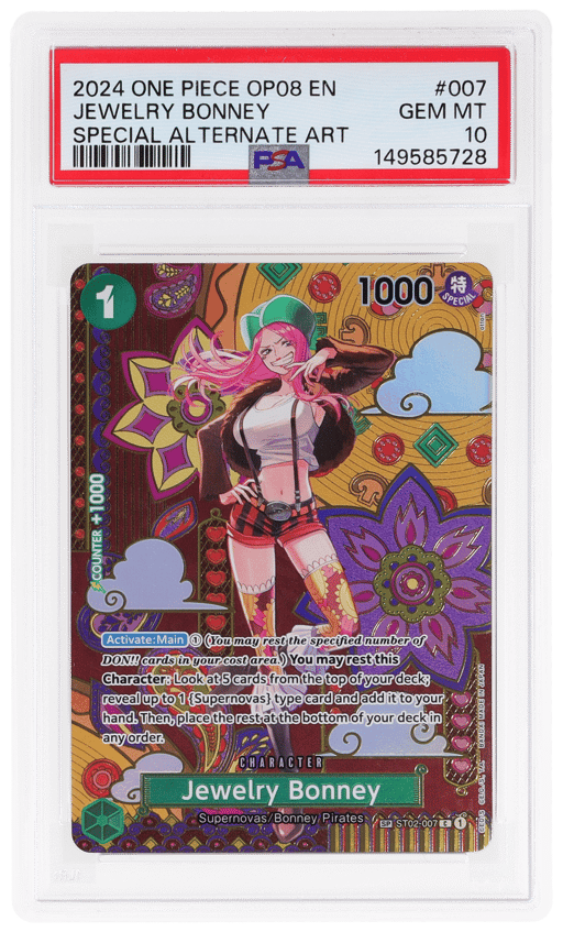 2024 One Piece Two Legends Special Alternate Art Jewelry Bonney #ST02-007 PSA 10