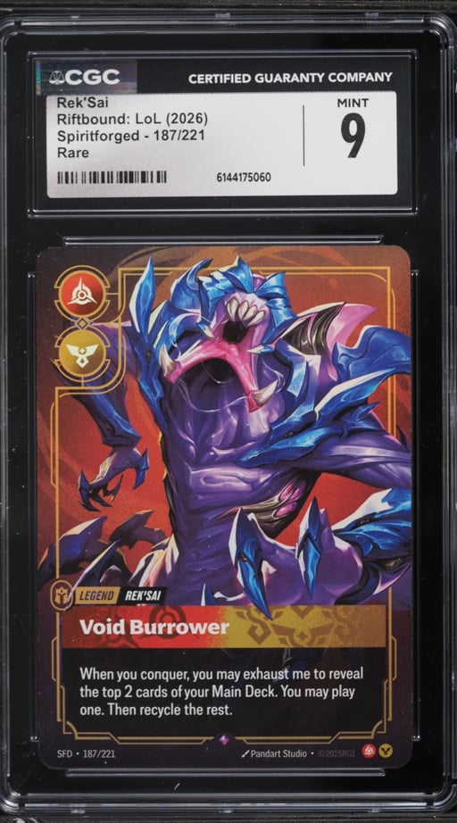 2026 Riftbound: LoL Spiritforged Rek'Sai #187 CGC 9 MINT
