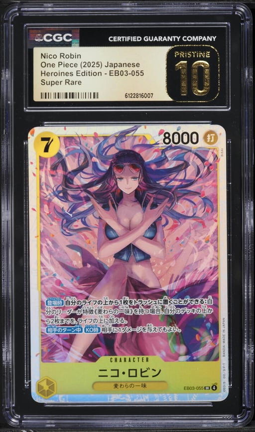 2025 One Piece Heroines Edition Nico Robin #EB03-055 CGC 10 PRISTINE