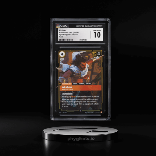 2026 Riftbound League Of Legends LoL Spiritforged Akshan #109 CGC 10 GEM MINT