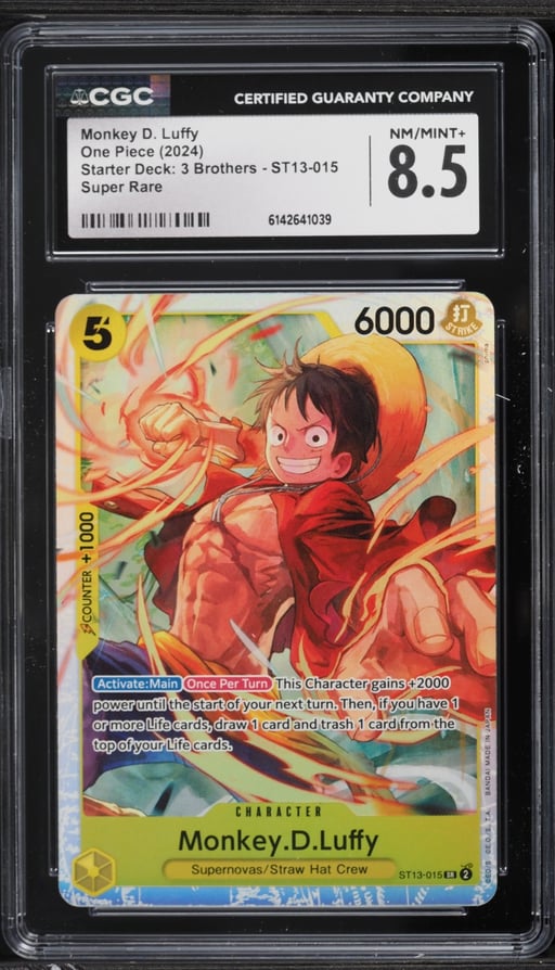 2024 One Piece Starter Deck: 3 Brothers Monkey D. Luffy #ST13-015 CGC 8.5 NM-MT+