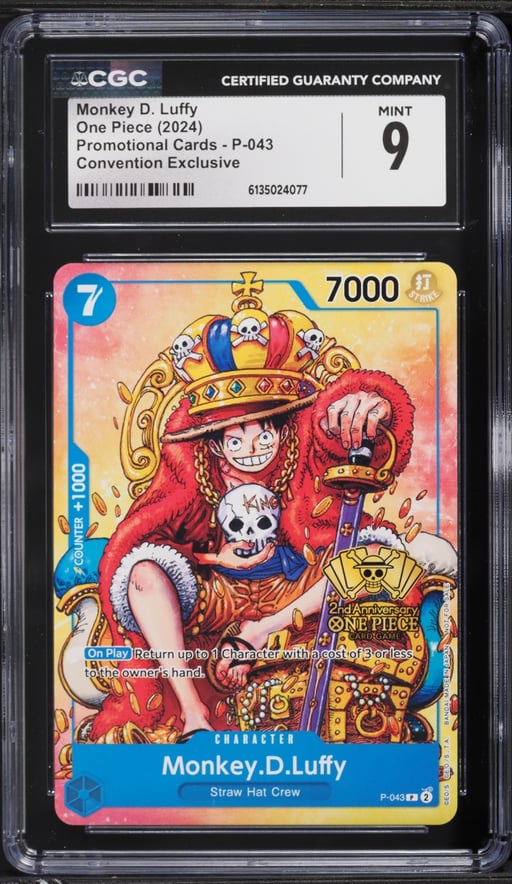 2024 One Piece Promo Convention Exclusive Monkey D. Luffy #P-043 CGC 9 MINT