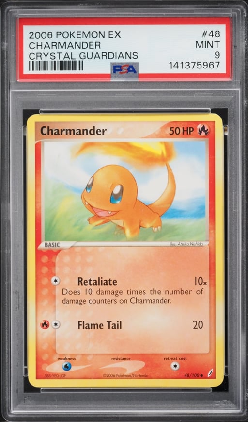 2006 Pokemon EX Crystal Guardians Charmander #48 PSA 9 MINT