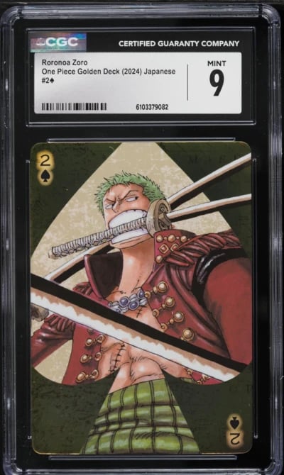 2024 One Piece Japanese Playing Cards Golden Deck Roronoa Zoro CGC 9 MINT