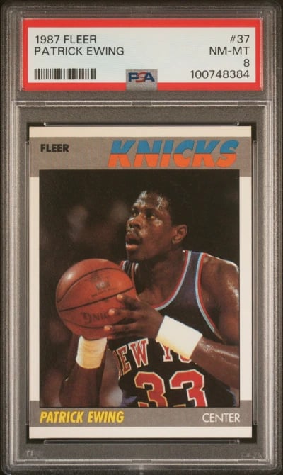 1987 FLEER #37 PATRICK EWING PSA